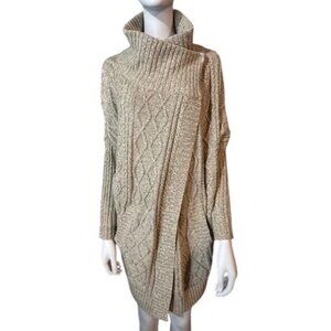 Design Lab Lord & Taylor Cowl Neck | Taupe Size L